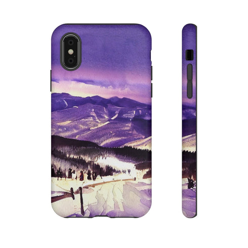 Vail Colorado at Christmas - Impact Resistant Phone Case iPhone X Matte